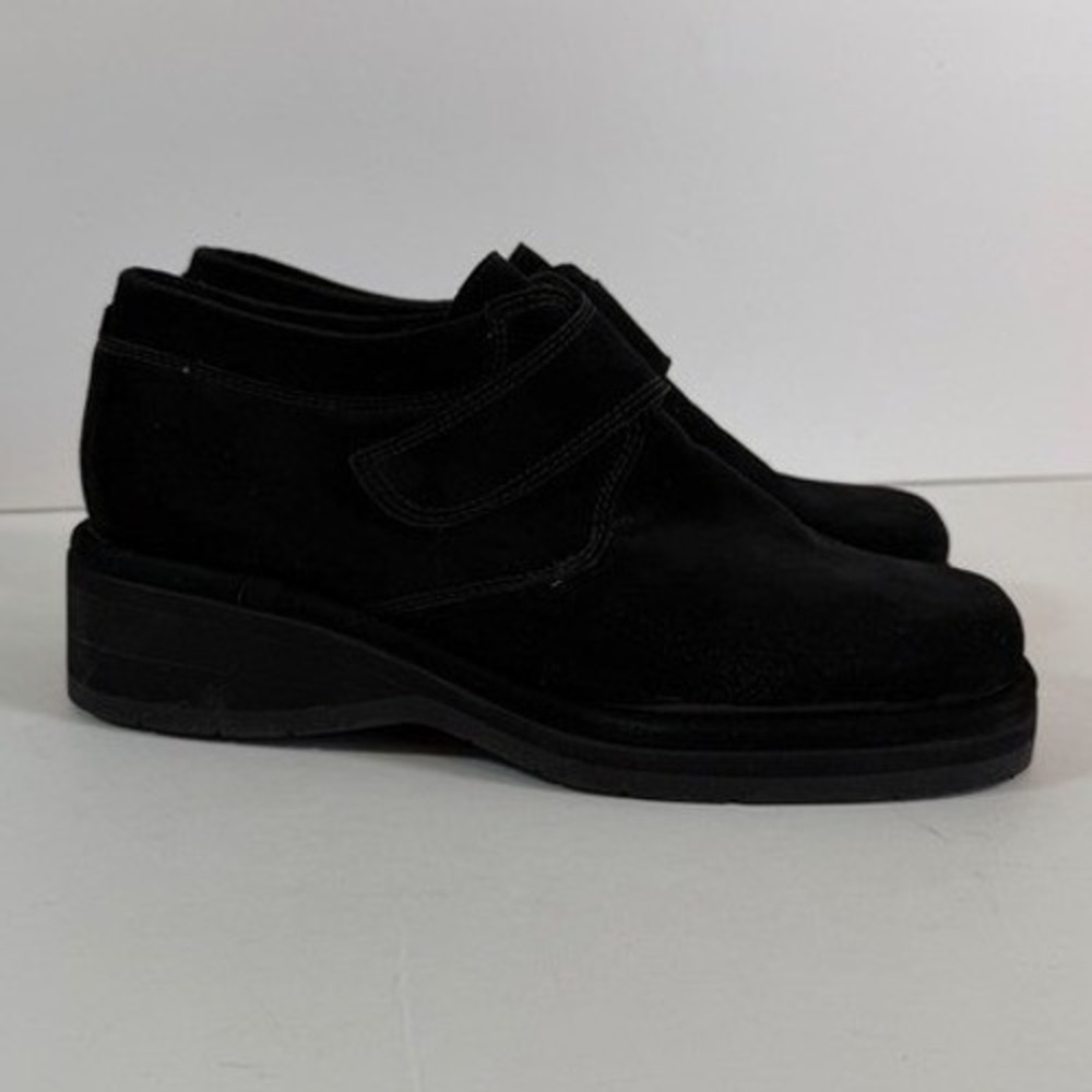 Cole Haan Black Suede Square Toe Comfort Shoes 9B‎ Minimalist Office Casual